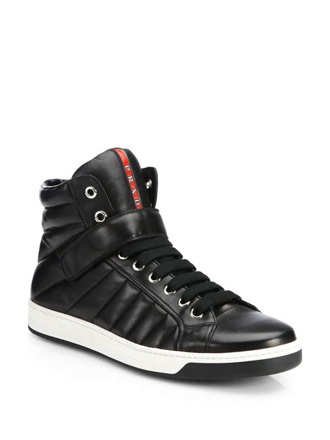 2019 prada sneakers|Prada designer high top sneakers.